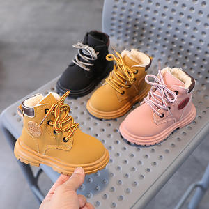 Bottes d'Hiver 2025 en Coton pour Bébé, Hauteur Cheville, Style Écolier, pour Garçons et Filles, Doublées en Polaire, Bottines Martin pour Nourrissons et Tout-Petits - Product Image 1