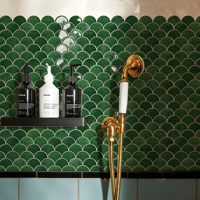 Azulejos Adhesivos 3D con Diseño de Escamas de Pescado, Revestimiento de Pared Removible para Cocina, Color Verde