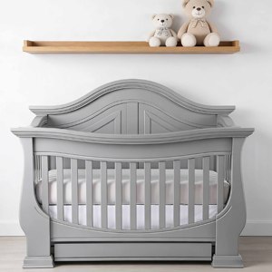 Solid Wood Modern Convertible 4-in-1 Multifunctional Kids Crib with <b>Sofa</b> & <b>Storage</b> for Bedroom Hotel Living Room - Product Image 2