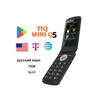 4G 구글 안드로이드 11 3GB + 32GB 듀얼 카메라 타입-c TIQ MINI Q5 저렴한 터치 스크린 키 귀여운 휴대용 포켓 플립 스마트 폰