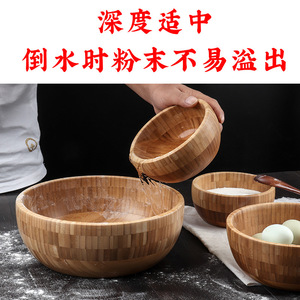 Bassin à pétrir le pain de style rustique, populaire en ligne, antiadhésif, pour la levée de la pâte, grand bassin en bois pour - Product Image 3