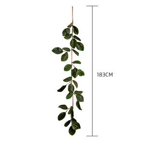 M-27 Magnolia Lá Cây Xanh Nhân Tạo Trang Trí Đám Cưới Hoa Mộc Lan Nhân Tạo Lá Nho - Product Image 6