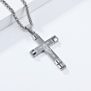 <b>Cross</b> Stainless Steel Necklace Unisex Hip Hop Jewelry Pendant Fashion Accessories - Product Image 4