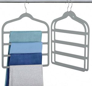 Cintres à pantalons et shorts en velours multiples, gain de place pour le rangement de vêtements dans le placard - Product Image 6