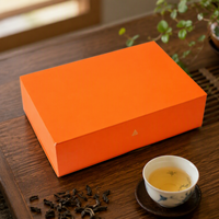 Coffret Cadeau de Thé Orange Mat de Luxe avec Intérieur Matelassé et Logo Doré, Emballage Personnalisé OEM ODM
