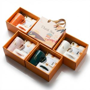 Ensemble cadeau promotionnel avec tasse en céramique personnalisée avec logo, couvercle et serviette, pour mariage, anniversaire, Thanksgiving, Saint-Valentin, ou comme cadeau de remerciement - Product Image 1