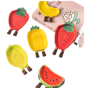 Creative Handmade Cartoon Fruit Dish Cute <b>Ceramic</b> Eastern Rock American Style Wedding Serving <b>Plate</b> for Home Vinegar Barbecue - Product Image 1