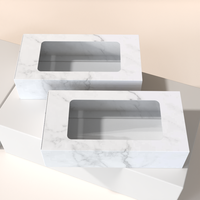Boîte en PVC pour cils cosmétiques en papier d'impression personnalisée avec fenêtre transparente Boîte de papier d'emballage pour cils cosmétiques