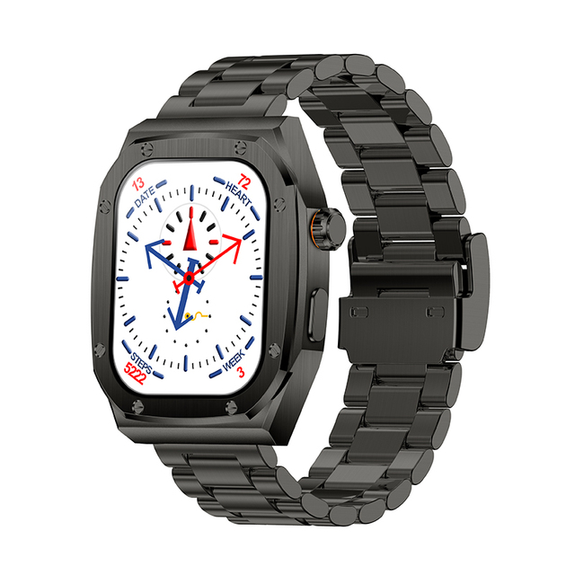 New Arrival Z17 Max Smart Watch 2.1 Inch IPS Screen Stainless Metal Strap Waterproof Health Monitoring Outdoor Sports Smartwatch