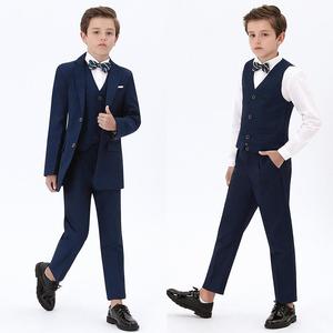 Ensemble <span class=keywords><strong>de</strong></span> costume formel pour enfants : gilet, blazer, smoking, <span class=keywords><strong>tenue</strong></span> <span class=keywords><strong>de</strong></span> fête pour l'automne et l'<span class=keywords><strong>hiver</strong></span>, costume <span class=keywords><strong>de</strong></span> spectacle pour enfants, 4 pièces - Product Image 2