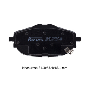 Plaquettes <span class=keywords><strong>de</strong></span> <span class=keywords><strong>frein</strong></span> <span class=keywords><strong>avant</strong></span> D1964-9189 pour Toyota Auris RE18/Corolla (_E18_) Hatchback 10/2012- - Product Image 3