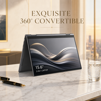 Ordinateur portable tactile convertible 2-en-1 OEM en gros, 15,6 pouces, rotation à 360°, AMD Ryzen 3 3200U, 16 Go de RAM, 512 Go SSD, Windows 11 Pro