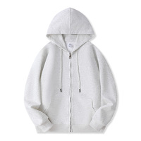 Herbst Unisex 300-Gramm Polyester/Nylon Bedruckter Kapuzen-Cardigan Sweatshirt Anti-Pilling Anti-Falten Eigenschaften Locker Geschnittenes Design