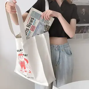High quality large capacity tote handbag cotton canvas shopper