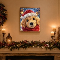 Kit de Peinture 5D Perles Chien de Noël Personnalisable – Articles Artisanaux et Cadeaux de Noël du Fabricant Original pour Dropshipping