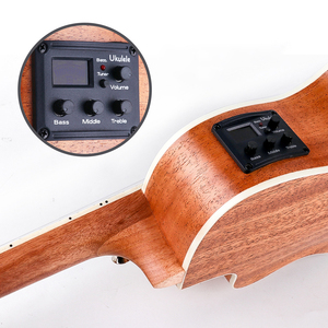 Fabrikneue 23-Zoll Cutaway Mahagoni Ukulele Matt mit geschlossenem Mechanismus Konzert-Ukulele Akustik & Elektro-Akustik mit EQ NA-15 - Product Image 2