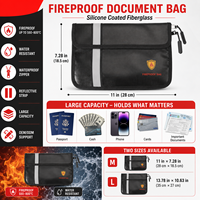 Porte-documents ignifuge pour les demandes en gros, sac de classement réfléchissant pour les archives d'entreprise et la planification d'urgence