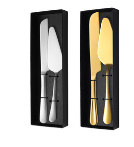 Ensemble de couteau et spatule à gâteau en deux parties, poli miroir, avec long manche, pour banquets de mariage, couteau à pain et à pizza, outils de pâtisserie - Product Image 3