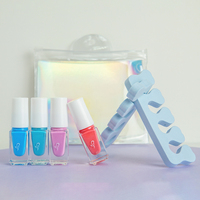 Marque privée Personnaliser logo Vegan cosmétique à base d'eau séchage rapide permanent Peel off paillettes enfants coloré vernis à ongles en gros