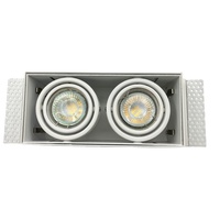 Morden Design moderne Trimless Double tête LED Downlight Meilleur prix Corps en fer projecteur pour hôtel Meilleur Downlights