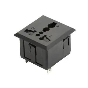 AC socket universal 250V 16A panel mount snap in universal AC-011 AC power socket outlet receptacle