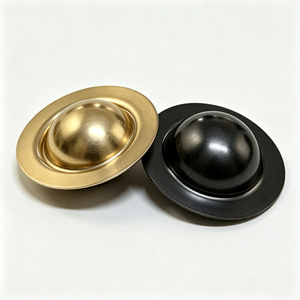 Tapa antipolvo metálica estampada para cubo de rueda, tapa de grasa para rodamientos de eje de remolque para RV, caravanas y maquinaria agrícola, fabricada por troquelado - Product Image 1