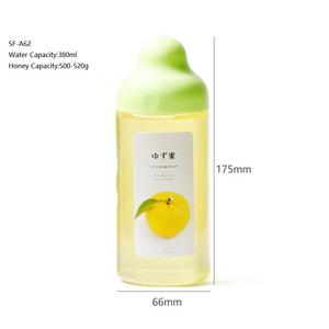 250g/180ml 420g/300ml 500g/380Ml botella cuadrada de plástico <span class=keywords><strong>para</strong></span> frutas y miel tapa de pezón contenedor de embalaje de grado alimenticio tapa de boca puntiaguda - Product Image 3
