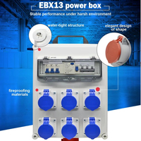 Caja de Distribución de Energía a Prueba de Agua IP65 EBASEE/OEM, Tomacorrientes Industriales de 16A-125A, 3 Tomas, 240V/415V