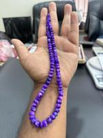 Perles de pierres précieuses Shu Jalai naturelles de qualité exclusive Rondelle lisse Sugilite de couleur bleu violet