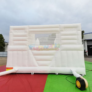 Castillo inflable blanco de doble carril con tobogán, combo de casa de brinco gigante, castillo hinchable - Product Image 2