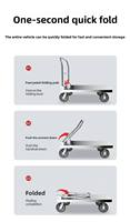 Chariot à quatre roues en acier inoxydable anti-corrosion, chariot de transport industriel pour atelier, chariot de stockage, chariot de courses épaissi