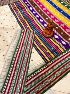 ชุดผ้าแจ็คการ์ดผ้าส่าหรีผ้าไหมงานตามสั่งแบบดั้งเดิม - Product Image 2