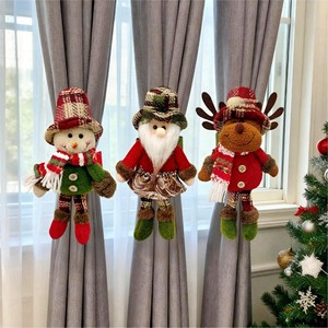 Nouvelles attaches de rideaux de Noël écologiques réutilisables 2025 – Père Noël, bonhomme de neige, renne en peluche – Décorations de fenêtre pour la maison et l'hôtel - Product Image 3