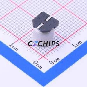 ตัวเก็บประจุอิเล็กโทรไลต์อะลูมิเนียมแบบ SMD รุ่น 25THV100MSPA6.3X8 ขนาด D6.3xL8 มม. 100uF 20% 25V 6.3 มม. - Product Image 2