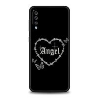 Coque de téléphone à lèvres noires de style gothique pour Samsung A54 A52 A24 A14 A50 A70 A40 A20S A20E A06 A12 A22 A34 A42 A32 5G A04s A16 Couverture