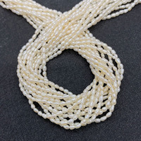 Perlas de Agua Dulce Naturales de Arroz de Alta Calidad Directo de Fábrica, 2-3m 3-4 mm, Grado A, para Joyería con Cuentas, Perlas de Agua Dulce para Manualidades