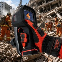 Caméra thermique de lutte contre les incendies MF500 384x288 IR 25Hz 50mK 8 palettes de couleurs 30-800m portée laser IP67 5kg écran 3,5'' 5h