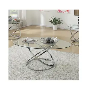 इतालवी minimalist ग्लास कॉफी टेबल और कुर्सी संयोजन आधुनिक minimalist घर नॉर्डिक लोहे कॉफी टेबल