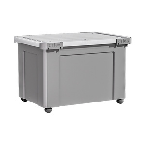 Clothing Organizer Storage Box Large Plastic With Lid Standing Type Solid Color Rectangle Shape For Home Use - Product Image 2