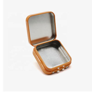 Factory Cr Child Resistance Resistant Tin <b>Box</b> Candy Mint Gummies Pill Tin Container <b>Empty</b> Custom Square Cr Tin Packaging - Product Image 1