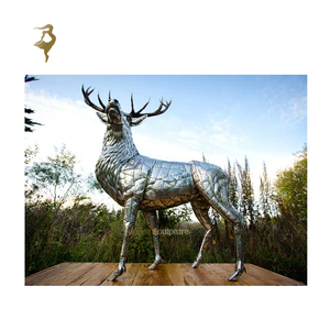 Statues de sculpture de jardin <span class=keywords><strong>kangourou</strong></span> poli miroir grandeur nature à vendre - Product Image 2