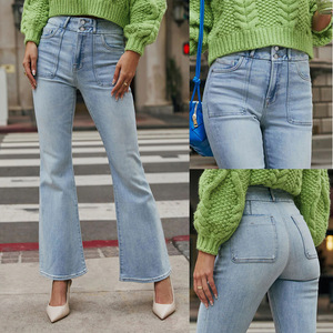 Nuovo temperamento europeo e americano Micro <span class=keywords><strong>pantaloni</strong></span> svasati lavati Jeans Jeans elasticizzati donna - Product Image 1