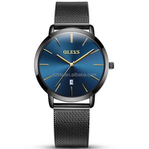 OLEVS 럭셔리 골드 다이얼 쿼츠 여성 시계 초박형 레이디 방수 시계 시계 메쉬 스틸 스트랩 여성용 손목 시계 L5869 + - Product Image 1