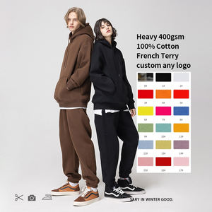 Nuevos productos Moda para hombres Oversized Heavyweight 100% Cotton Custom Logo Terry Hoodie Pullover Sudadera - Product Image 5