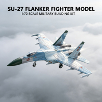 Hélicoptère de l'armée de l'air SU-27 à l'échelle 1:72, en plastique ABS, construction DIY, jouet éducatif, blocs de construction militaires, 5 à 7 ans