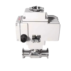 Válvula de bola sanitaria de grado alimenticio de acero inoxidable actuador eléctrico motorizado Tri abrazadera de alta temperatura Tricalmp OEM personalizable - Product Image 2