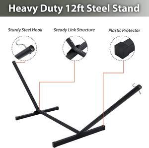 <span class=keywords><strong>12</strong></span> फीट भारी शुल्क स्टील स्टैंड कॉम्बो के साथ डबल हैममॉक के बाहर बाहर खड़े हुए हैममॉक के बाहर खड़े - Product Image 4