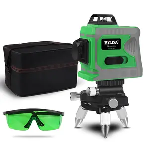 HILDA 16 Linien 4D Laser Level grüne Linie Selbst nivellierend Horizontal und vertikal Super Powerful Laser Level grüner Strahl laser