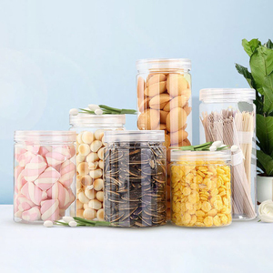 4oz 200g 8oz 12oz Plastic Clear Wide Mouth Silver Transparent Jars with White Lid