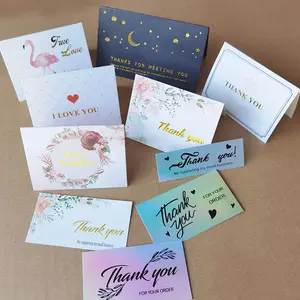 بطاقات بالتهنئة للأعمال بطباعة مخصصة للبيع بالجملة من مصنع صيني بطاقات "thank you"